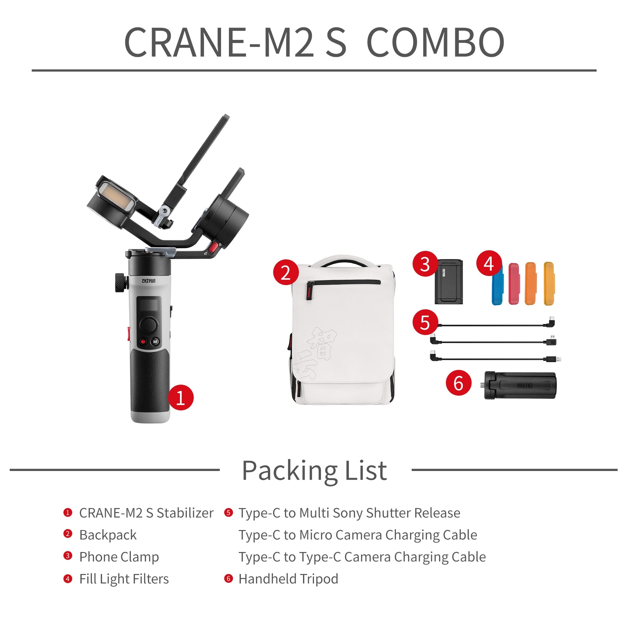 Zhiyun Crane M2S Compact Camera Stabilizer – ZHIYUN OFFICIAL STORE