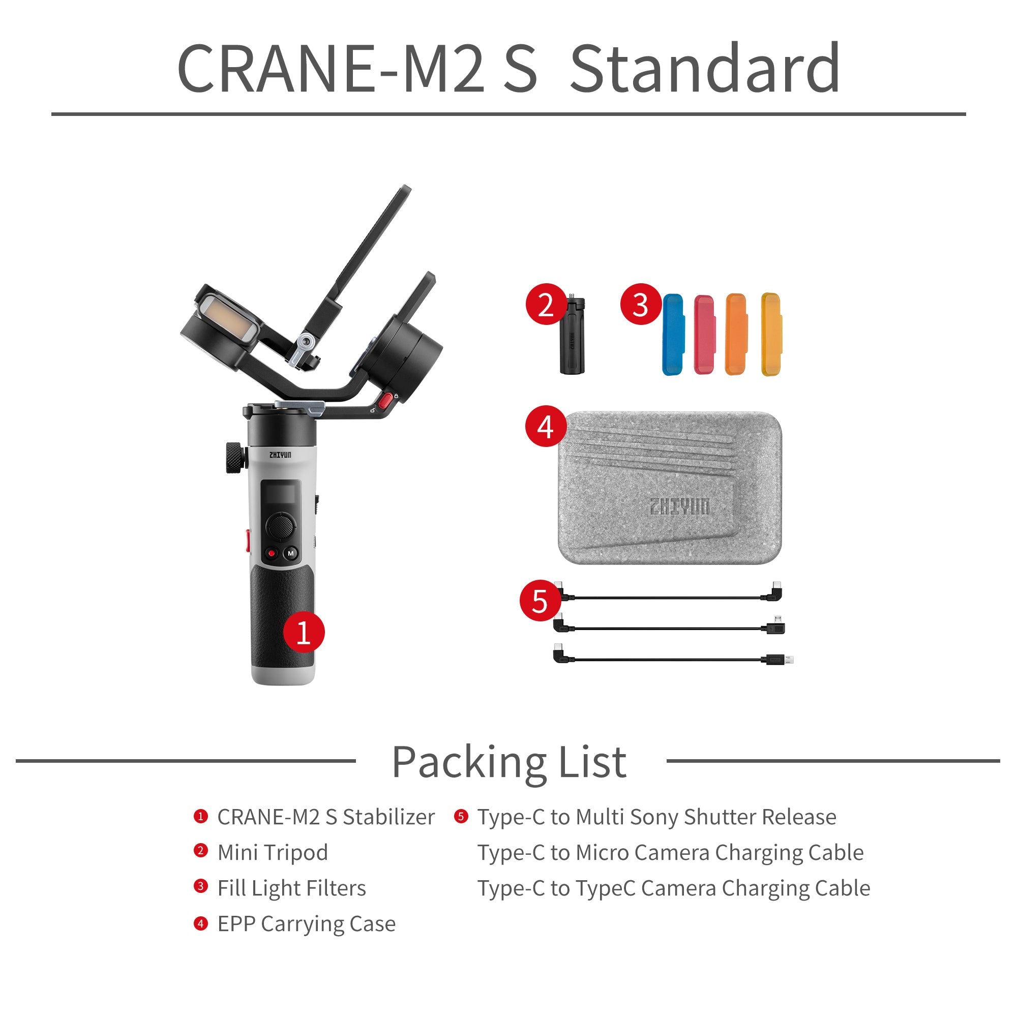 Zhiyun Crane M2S Compact Camera Stabilizer – ZHIYUN OFFICIAL STORE